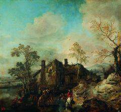 Cornelis van Dalem Landscape with Farmhouse oil painting picture